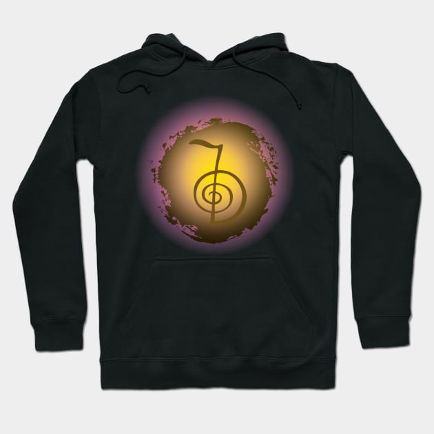 Circle Symbol Cho ku rei Reiki Golden Hoodie by sanaca